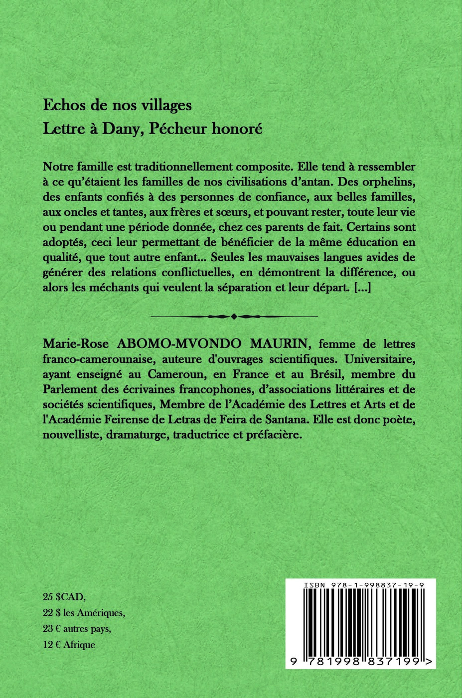 Echos de nos villages Lettre à Dany, Pécheur honoré - Image 2